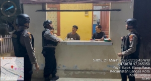 Sat Samapta Polres Langsa Laksanakan Patroli Perintis Presisi, Cegah Gangguan Kamtibmas Dini Hari