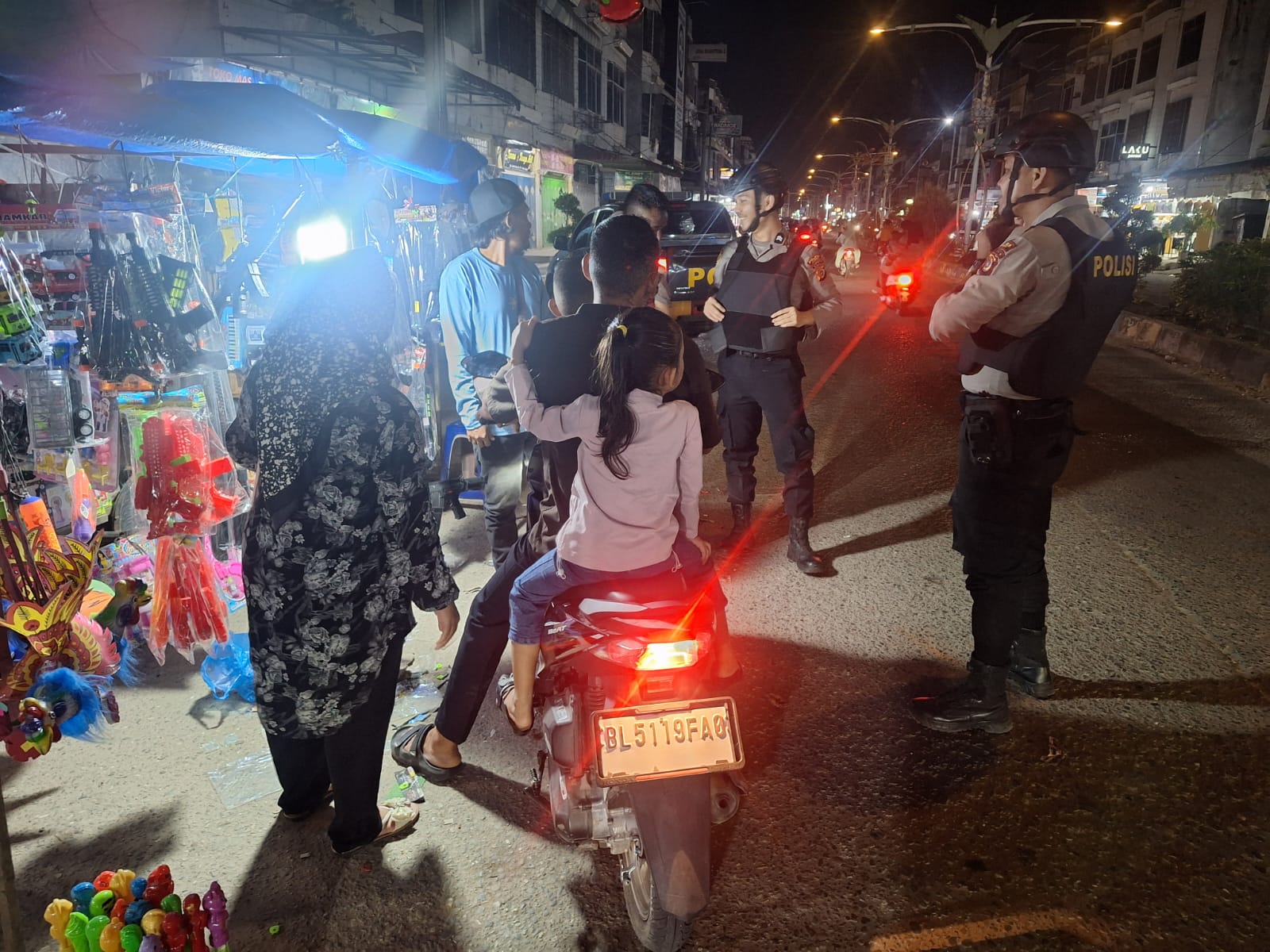 Patroli Perintis Presisi Malam Hari Sat Samapta Polres Langsa, Situasi Kamtibmas Aman dan Kondusif