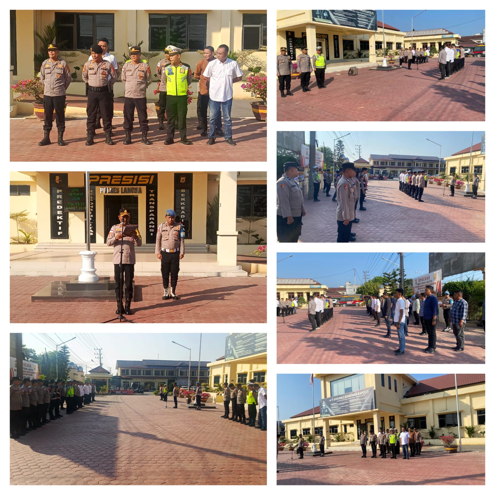 Apel Pagi Polres Langsa Perkuat Disiplin dan Kesiapan Personel Jelang Operasi Ketupat