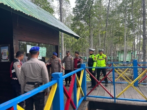 Polres Langsa Laksanakan Pengamanan Wisata Bakau Island, Imbau Keselamatan Pengunjung