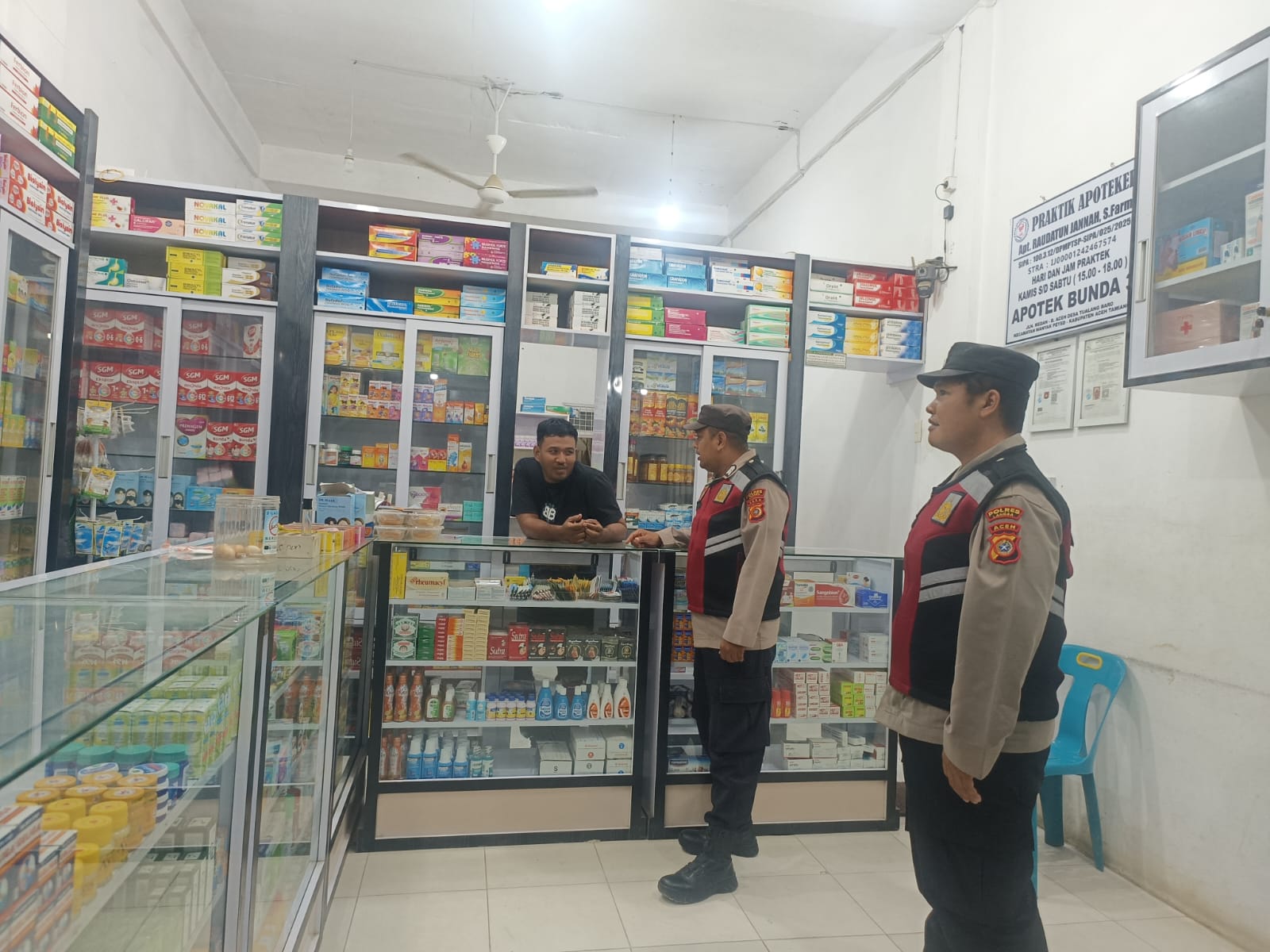 Polsek Manyak Payed Laksanakan Patroli Malam, Situasi Kamtibmas Aman dan Kondusif