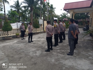 Polsek Langsa Timur Perkuat Pengabdian Masyarakat dan Sinergitas Bersama TNI melalui Apel Pagi