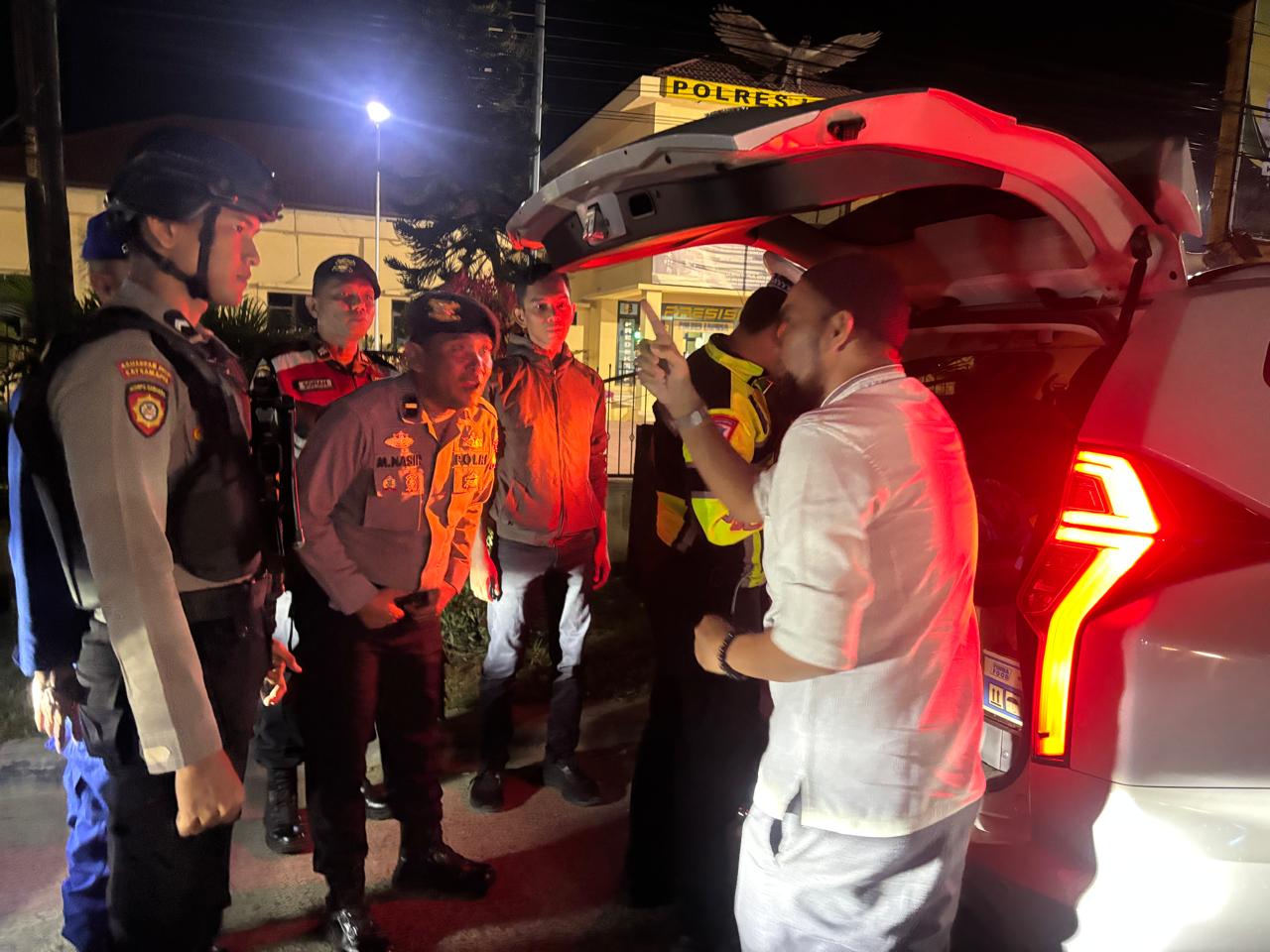 Polres Langsa Gelar KRYD Malam Hari, Perketat Pengawasan di Pusat Kota