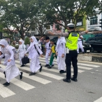 Sat Lantas Polres Langsa Intensifkan Edukasi Tertib Lalu Lintas di Pusat Kota