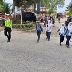 Satlantas Polres Langsa Maksimalkan Strong Point Pagi di Jalan Ahmad Yani