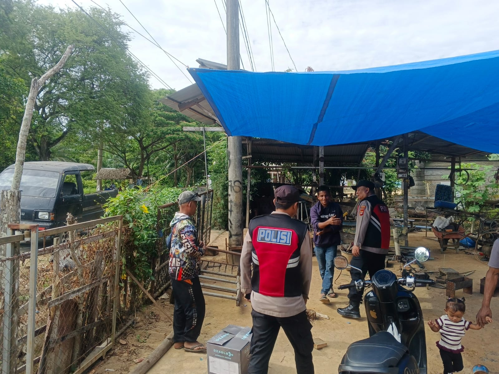 Polsek Rantau Selamat Gelar Patroli Dialogis Siang Hari Jaga Stabilitas Kamtibmas