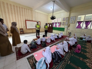 Satlantas Polres Langsa Edukasi Tertib Lalu Lintas Lewat Program Polisi Sahabat Anak