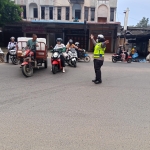 Satlantas Polres Langsa Intensifkan Strong Point Pagi di Jalur Utama Kota