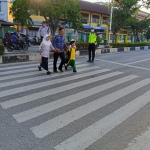 Satlantas Polres Langsa Intensifkan Strong Point Pagi di Jalur Utama Kota