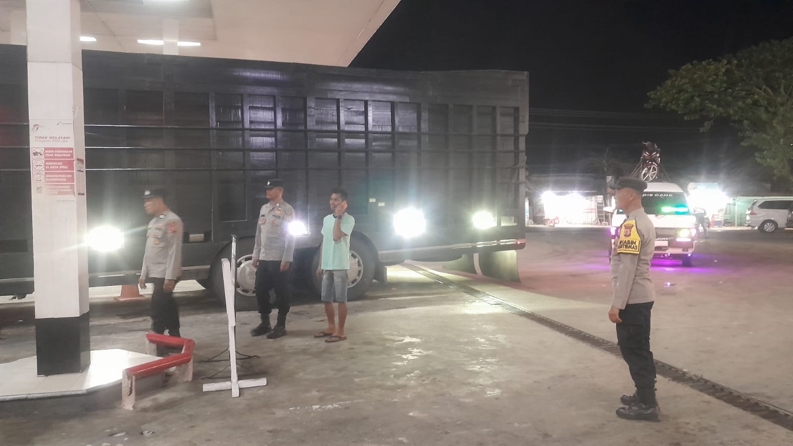 Polsek Langsa Barat Perketat Patroli di SPBU Antisipasi Dampak Kenaikan BBM Non Subsidi