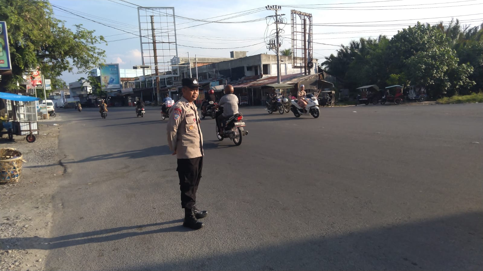 Polsek Langsa Barat Gelar Protap Pagi di Titik Rawan Guna Tertibkan Arus Lalu Lintas