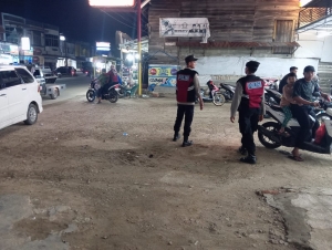 Polsek Manyak Payed Gencarkan Patroli Malam Pasca Banjir untuk Jaga Kamtibmas