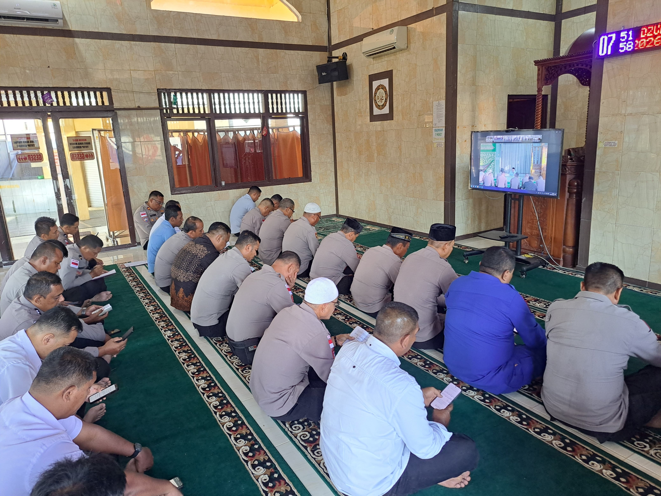 Polres Langsa Gelar Binrohtal Secara Virtual, Perkuat Mental dan Spiritual Personel