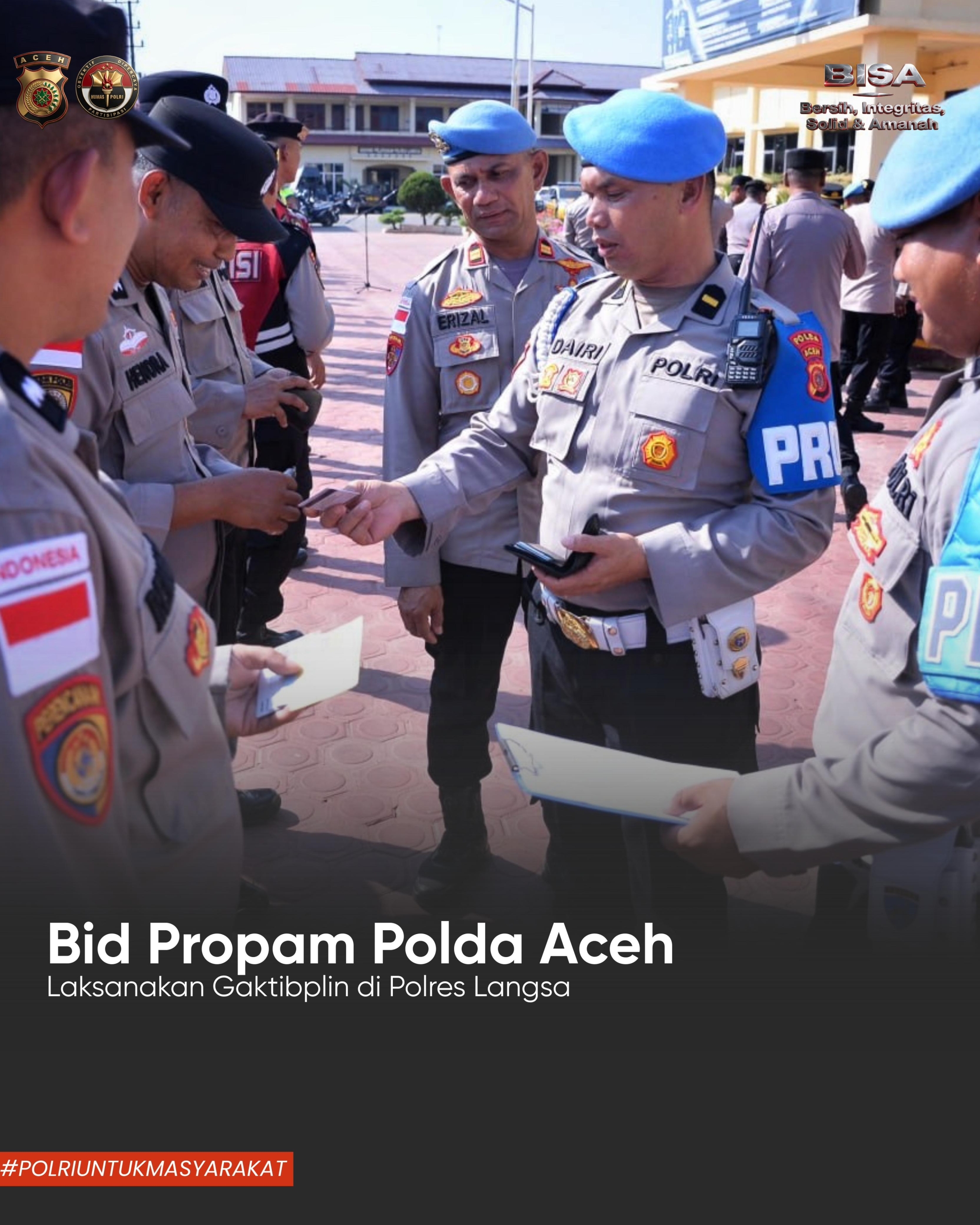 Bid Propam Polda Aceh Gelar Gaktibplin di Polres Langsa, Tekankan Disiplin dan Hindari Pelanggaran
