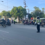 Sat Lantas Polres Langsa Maksimalkan Strong Point Pagi di Jalan Ahmad Yani
