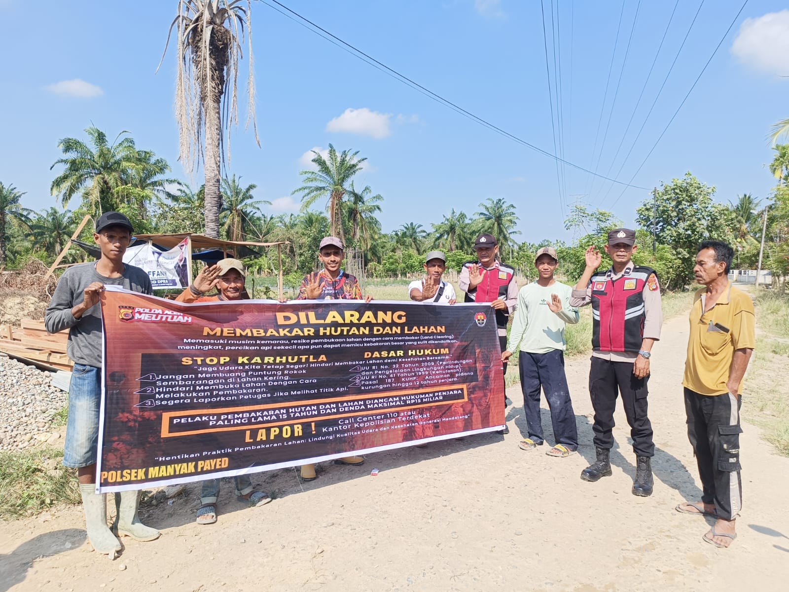 Polsek Manyak Payed Intensifkan Patroli Karhutla di Wilayah Rawan Kebakaran