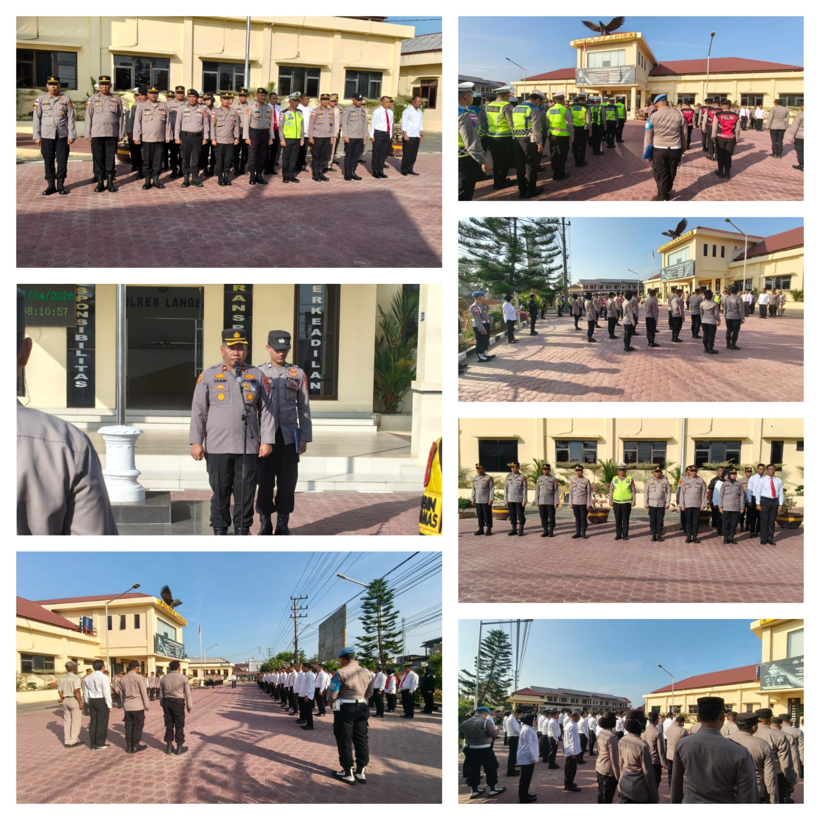 Polres Langsa Laksanakan Apel Pagi, Perkuat Disiplin dan Kesiapsiagaan Personel