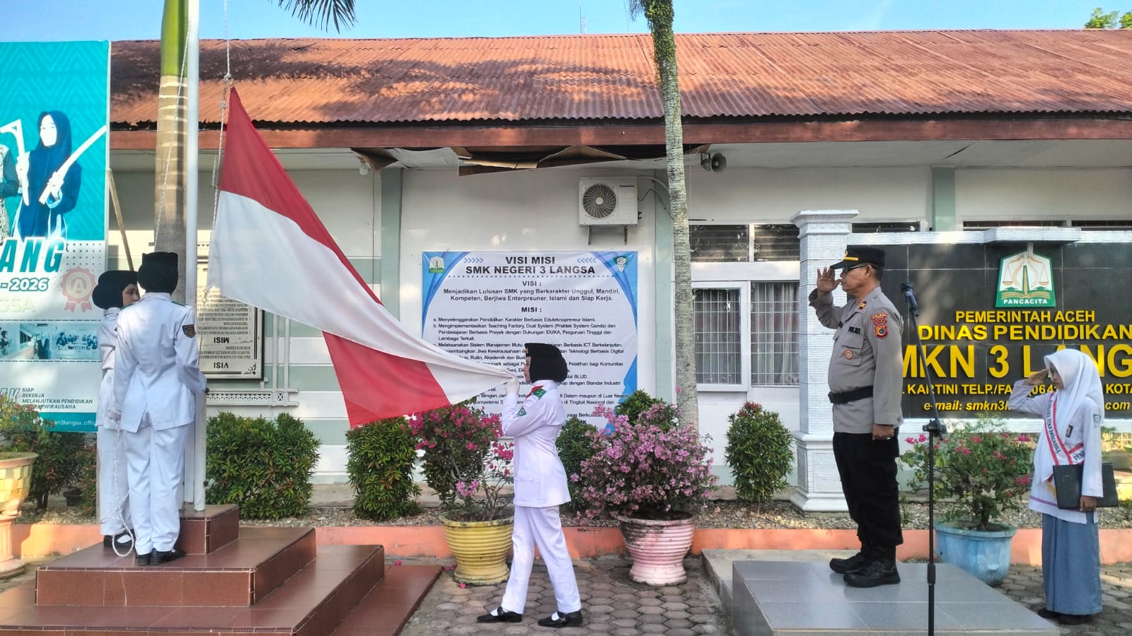 Sat Binmas Polres Langsa Laksanakan Polisi Saweu Sikula, Bangun Karakter Pelajar di SMKN 3