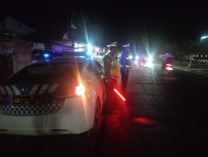 Sat Lantas Polres Langsa Gelar Patroli Blue Light Antisipasi Kecelakaan Lalu Lintas