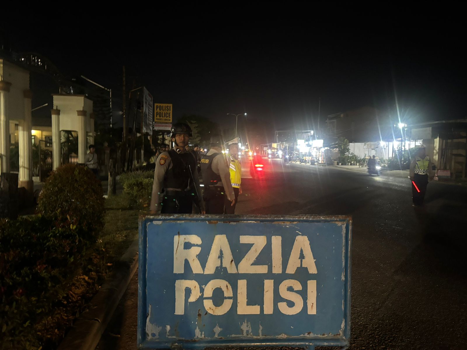 Polres Langsa Gelar KRYD Malam Hari, Antisipasi Gangguan Kamtibmas di Pusat Kota