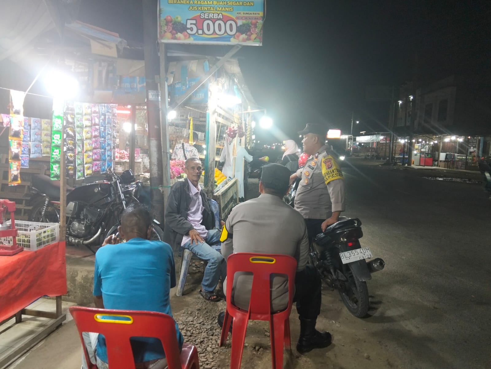 Polsek Sungai Raya Perkuat Patroli Malam Demi Menjaga Kamtibmas Tetap Kondusif