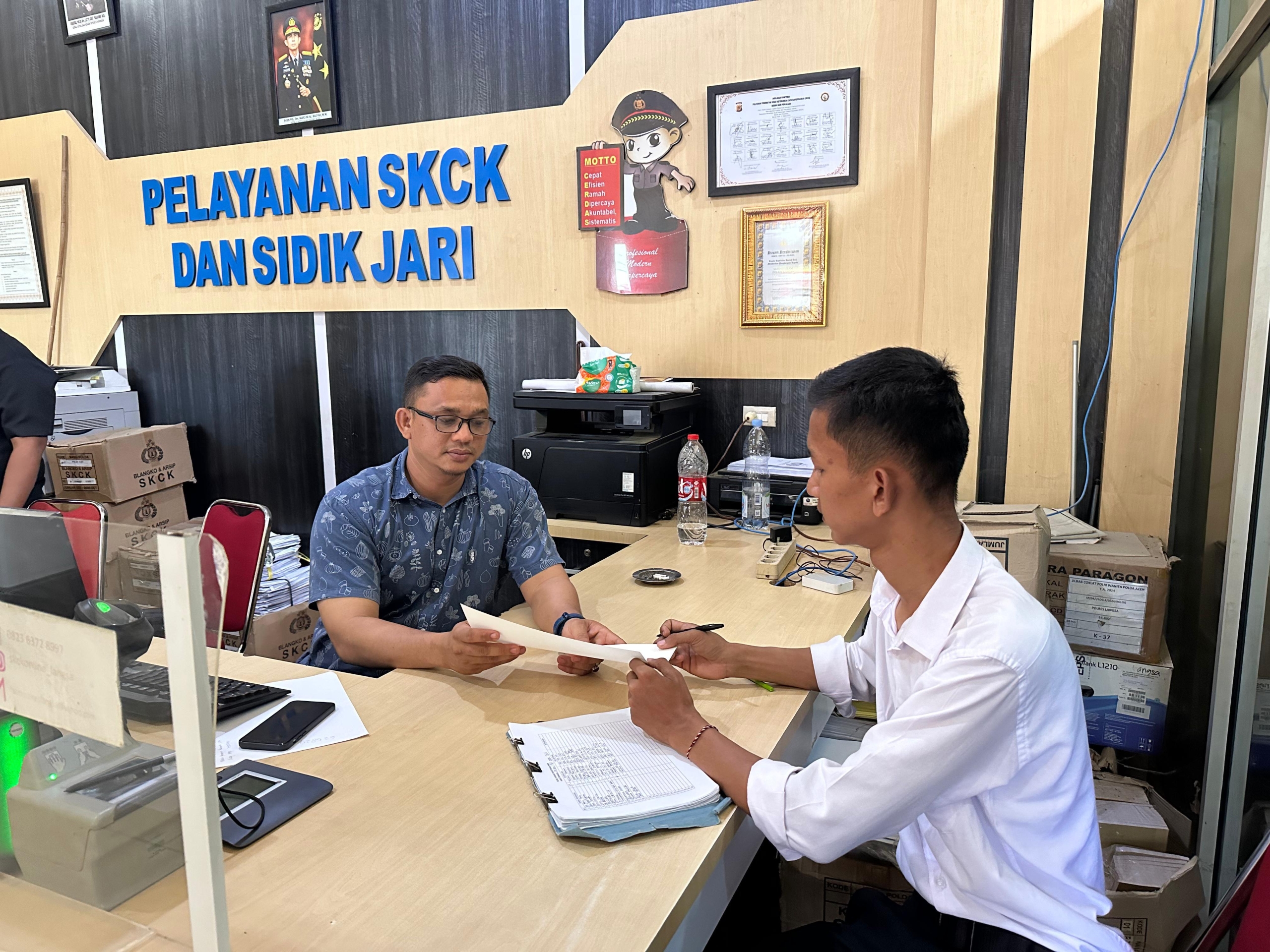 Polres Langsa Komit Berikan Pelayanan SKCK Ramah, Cepat, dan Bebas Pungli