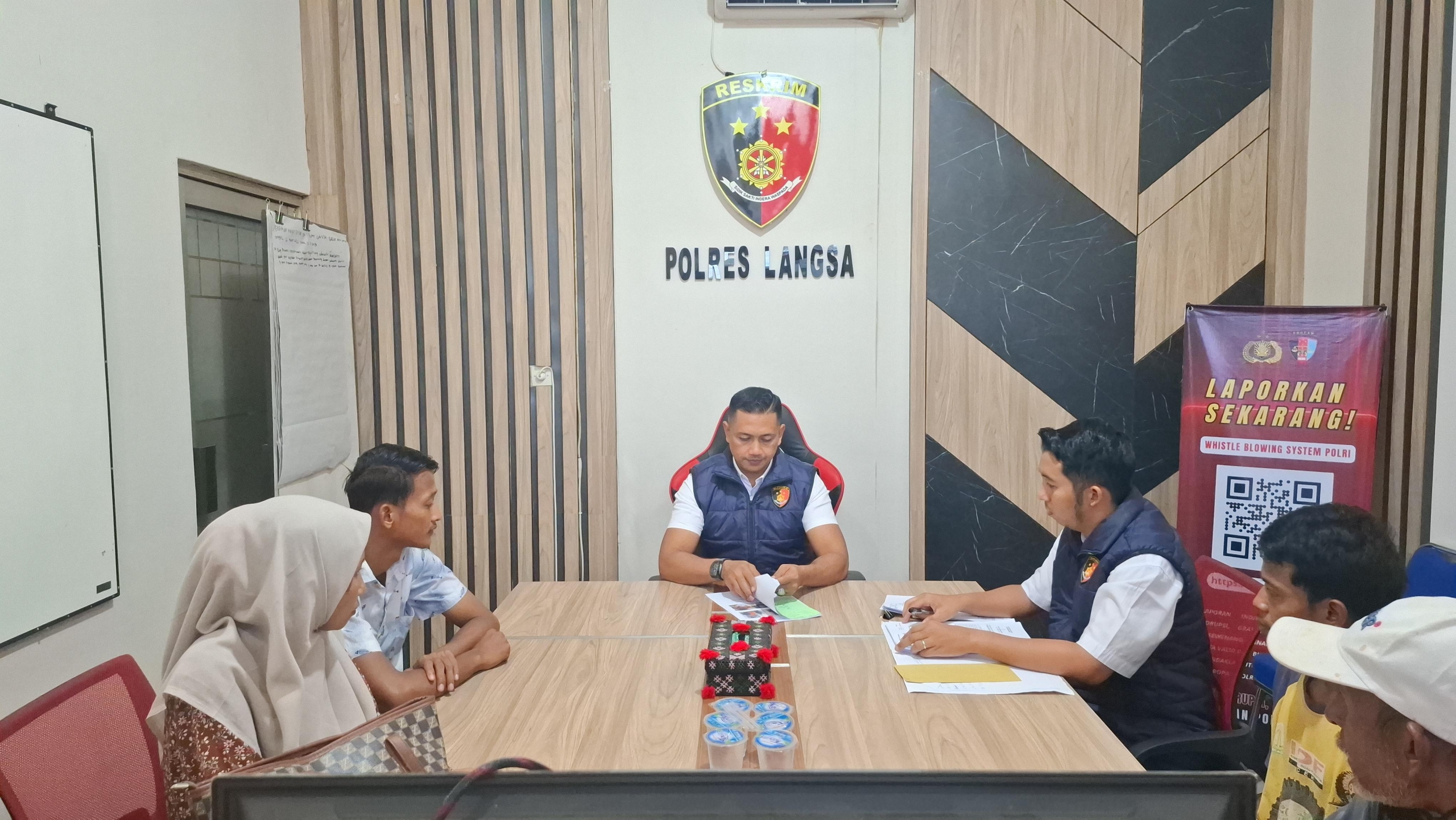 Sat Reskrim Polres Langsa Fasilitasi Penyelesaian Kasus Penganiayaan Secara Restorative Justice