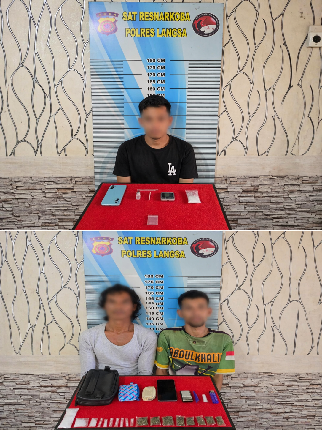 Sat Resnarkoba Polres Langsa Ungkap Kasus Sabu dan Ganja, Tiga Tersangka Diamankan