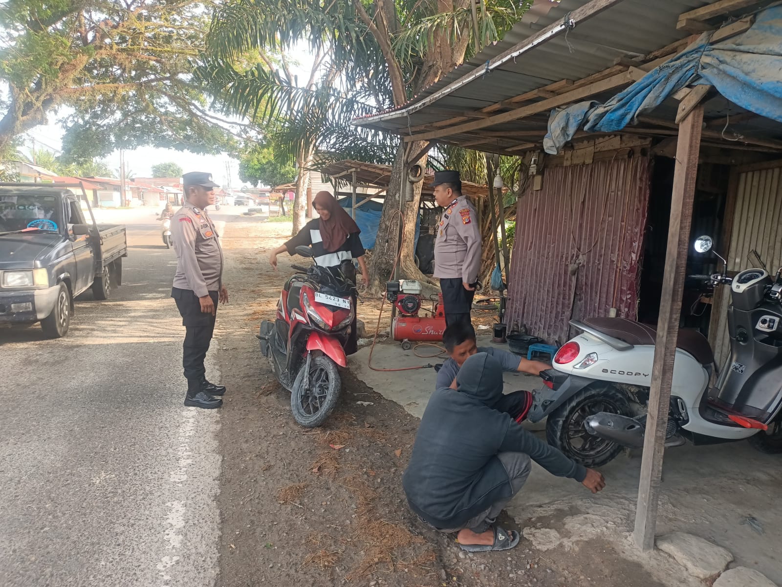 Polsek Langsa Barat Tingkatkan Patroli Harkamtibmas dan Pemantauan Aktivitas Warga