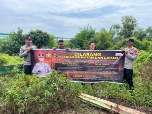 Polsek Langsa Barat Gencarkan Sosialisasi Karhutla, Ajak Warga Stop Bakar Hutan dan Lahan
