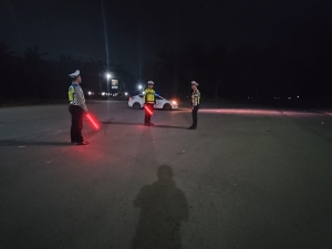 Sat Lantas Polres Langsa Gelar Patroli Blue Light Antisipasi Balap Liar di Malam Hari