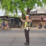 Sat Lantas Polres Langsa Maksimalkan Strong Point Pagi di Jalan Ahmad Yani