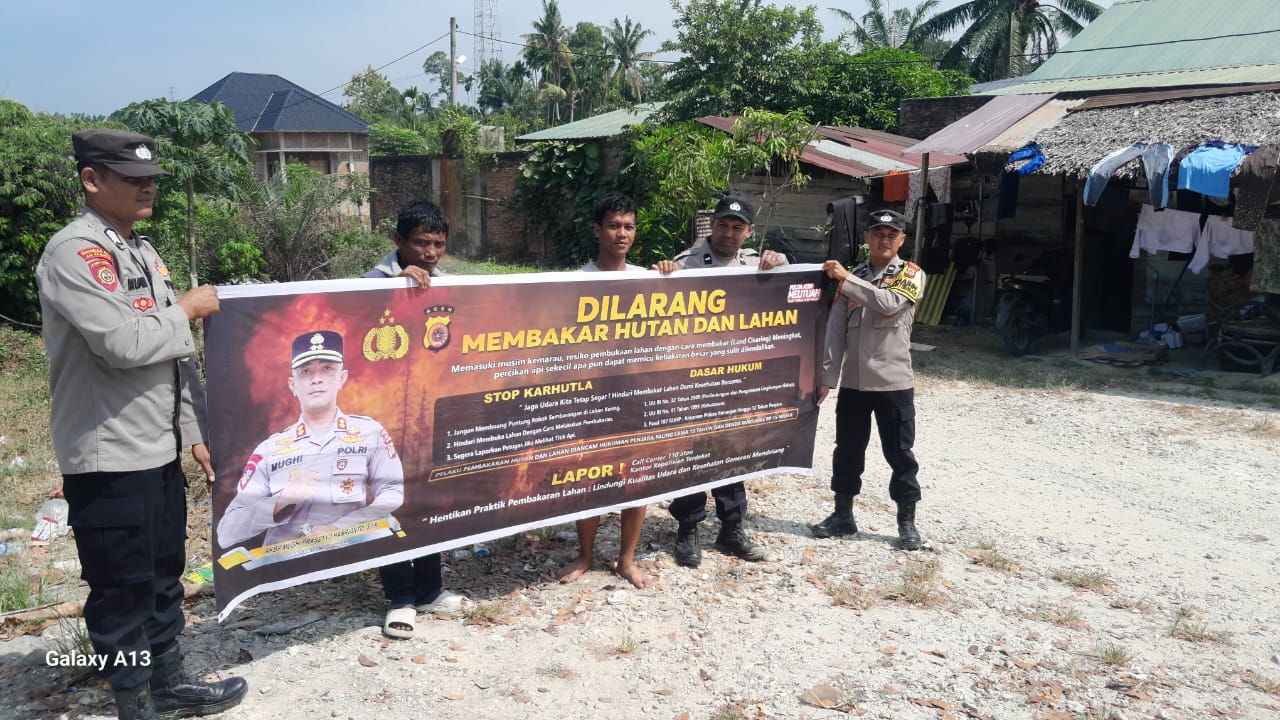Polsek Langsa Barat Laksanakan Patroli dan Sosialisasi Karhutla di Wilayah Rawan