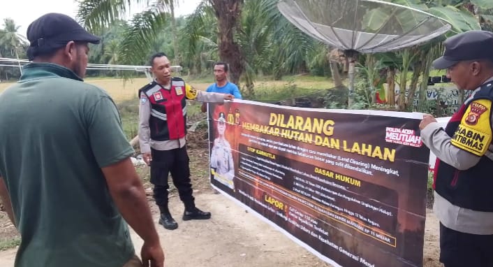 Polsek Rantau Selamat Tingkatkan Patroli Karhutla di Wilayah Rawan Kebakaran Lahan
