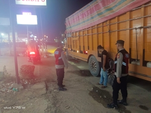 Polsek Manyak Payed Tingkatkan Patroli Malam Pasca Banjir untuk Jaga Stabilitas Kamtibmas