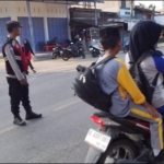 Polsek Rantau Selamat Laksanakan Strong Point Pagi untuk Kelancaran Arus Lalu Lintas