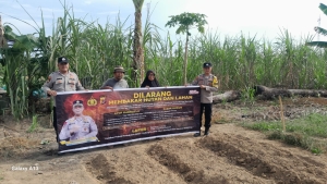 Polsek Langsa Barat Gencarkan Patroli dan Sosialisasi Pencegahan Karhutla di Wilayah Rawan