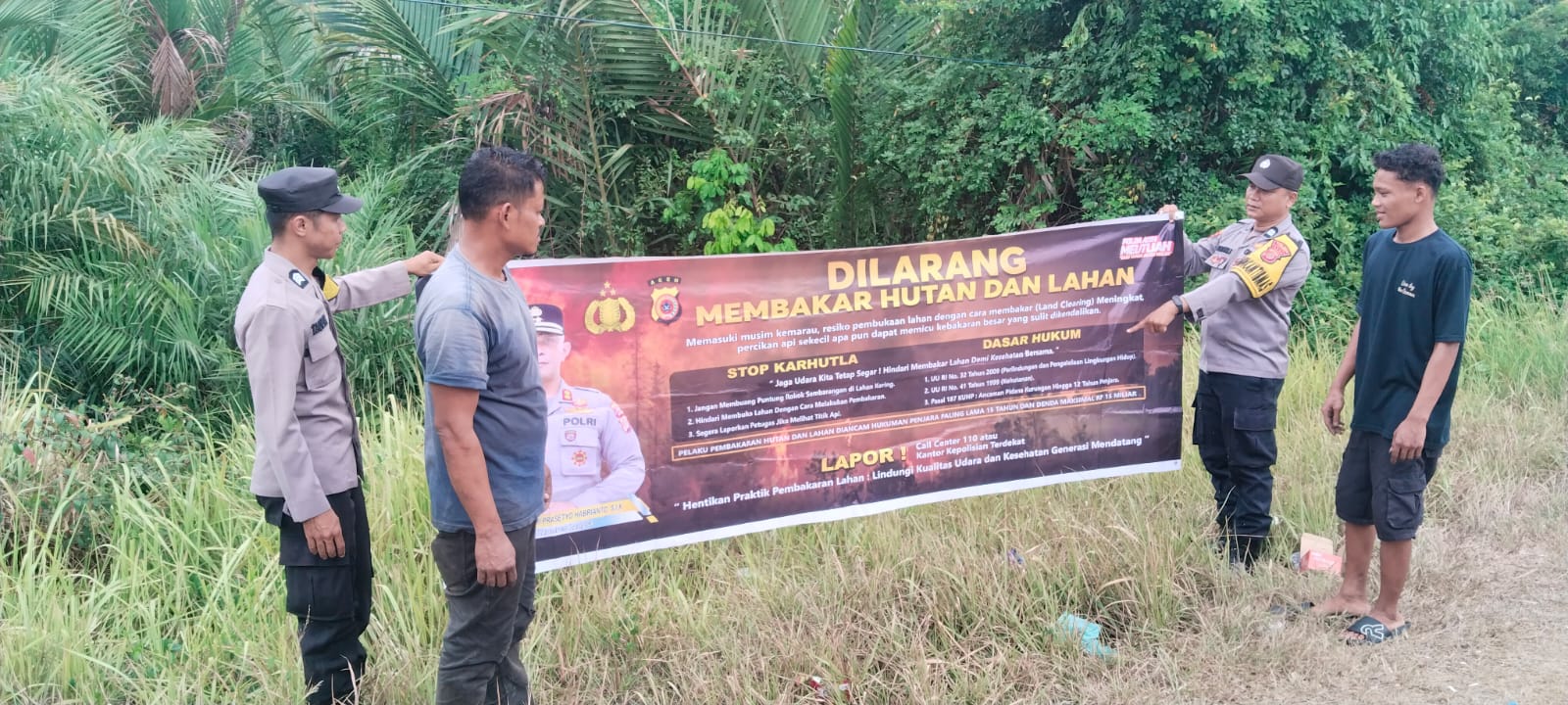 Polsek Sungai Raya Intensifkan Patroli Karhutla di Kawasan Rawan Kebakaran Lahan