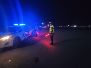 Satlantas Polres Langsa Intensifkan Patroli Blue Light Antisipasi Balap Liar di Kawasan Rawan Malam Hari