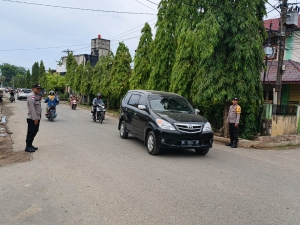 Polsek Langsa Tingkatkan Pengaturan Lalu Lintas di Sejumlah Persimpangan Kota