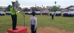 Satlantas Polres Langsa Edukasi Pelajar Melalui Program Police Goes To School
