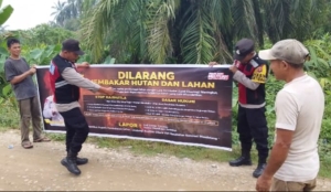 Polsek Rantau Selamat Tingkatkan Patroli Karhutla untuk Antisipasi Kebakaran Hutan dan Lahan