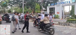Sat Samapta Polres Langsa Perkuat Strong Point Pagi di Sejumlah Titik Keramaian Kota