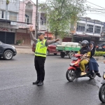 Satlantas Polres Langsa Gelar Strong Point Pagi untuk Kelancaran Aktivitas Masyarakat