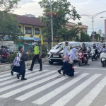Satlantas Polres Langsa Intensifkan Strong Point Pagi di Jalur Padat Aktivitas Masyarakat
