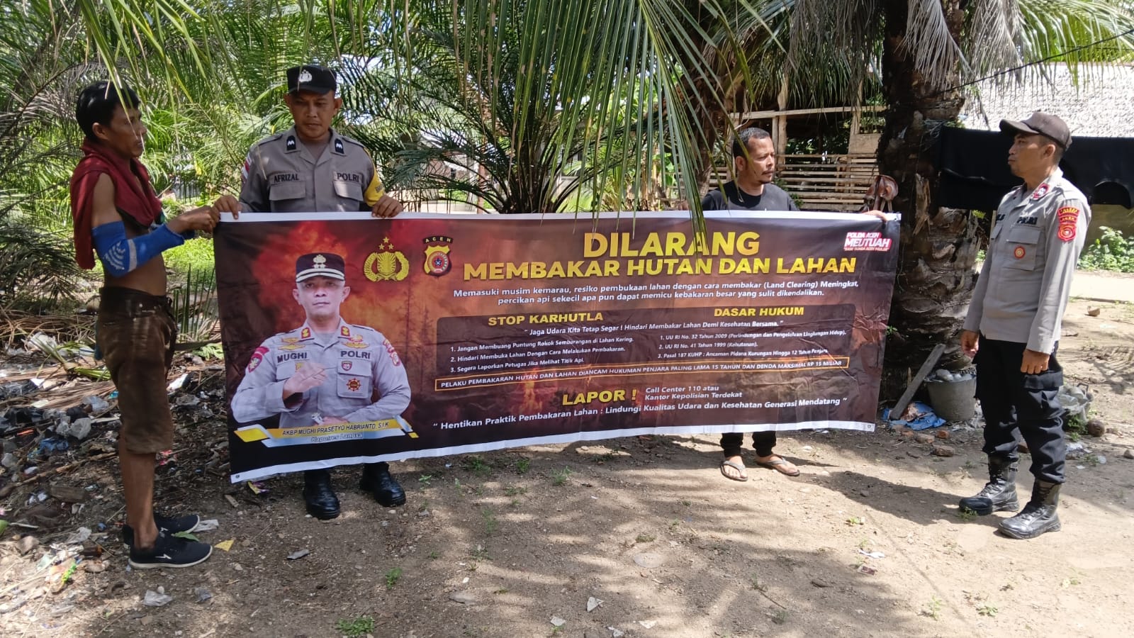 Polsek Sungai Raya Intensifkan Patroli Karhutla di Kawasan Rawan Kebakaran Lahan