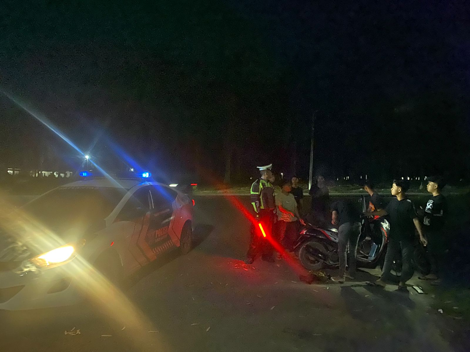 Satlantas Polres Langsa Intensifkan Patroli Blue Light Antisipasi Balap Liar
