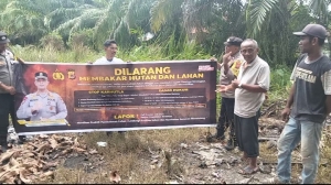Polsek Sungai Raya Intensifkan Patroli Karhutla di Kawasan Rawan Kebakaran