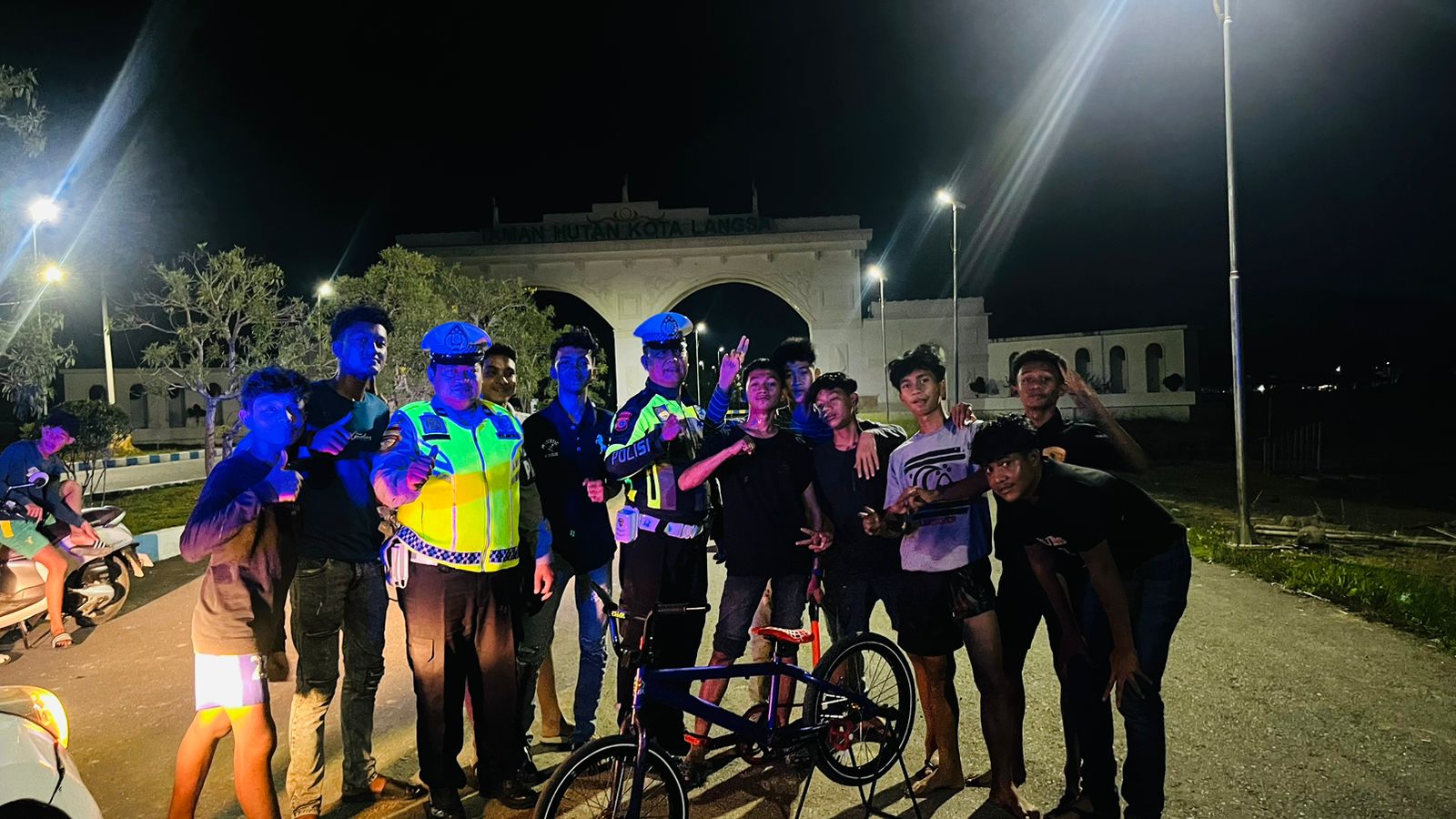 Satlantas Polres Langsa Gelar Patroli Blue Light Antisipasi Balap Liar di Kawasan Hutan Lindung