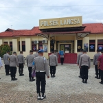 Personel Polsek Langsa Laksanakan Apel Pagi dan Penguatan Tugas Kepolisian